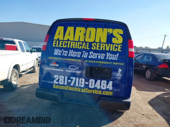 2018 Chevrolet Express Cargo Van with VIN 1GCWGAFP4J1286284, listed as a IAAI auction lot 41640914 with 98,691 mi miles. Bid and sale history available at carsss.com. Image 15.