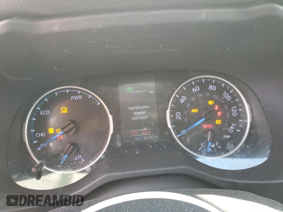 2021 Toyota RAV4 Hybrid LE with VIN 4T3LWRFVXMU044589, listed as a Copart auction lot 62431265 with 52,243 mi miles and Salvage title. Bid and sale history available at DreamBid. Image 9.