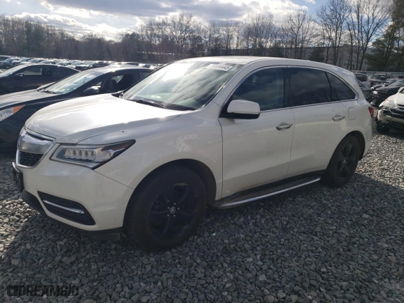 2015 Acura MDX Tech Pkg with VIN 5FRYD4H47FB012080, listed as a Copart auction lot 50696445 with 144,006 mi miles and Clean Title. Bid and sale history available at carsss.com. Image 1.