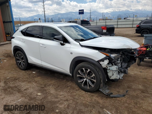 2017 Lexus NX 200t with VIN JTJBARBZ0H2113840, listed as a Copart auction lot 56499405 with 87,376 mi miles and Salvage title. Bid and sale history available at DreamBid. Image 4.