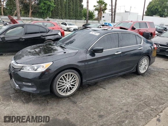 2016 Honda Accord Sport z VIN 1HGCR2F51GA162310, wystawiony jako Copart lot #57463755 z przebiegiem 197 229 mil mil oraz Czysty tytuł • Clean title. Historia ofert i sprzedaży dostępna na DreamBid. Obrazek 1.