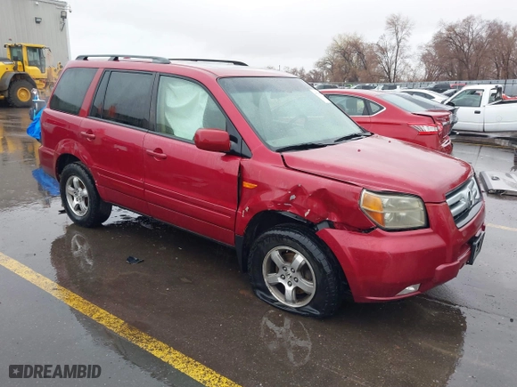 2006 Honda Pilot EX-L with VIN 2HKYF18576H516830, listed as a IAAI auction lot 41740470 with 202,179 mi miles. Bid and sale history available at carsss.com. Image 1.