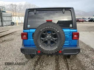 2021 Jeep Wrangler Sport S with VIN 1C4GJXAG2MW819658, listed as a Copart auction lot 43348205 with 27,169 mi miles and Salvage Title. Bid and sale history available at DreamBid. Image 6.