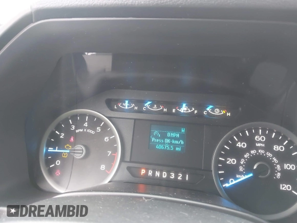 2017 Ford F-150 XL with VIN 1FTEX1E82HFB75381, listed as a IAAI auction lot 41583133 with 40,675 mi miles. Bid and sale history available at carsss.com. Image 7.