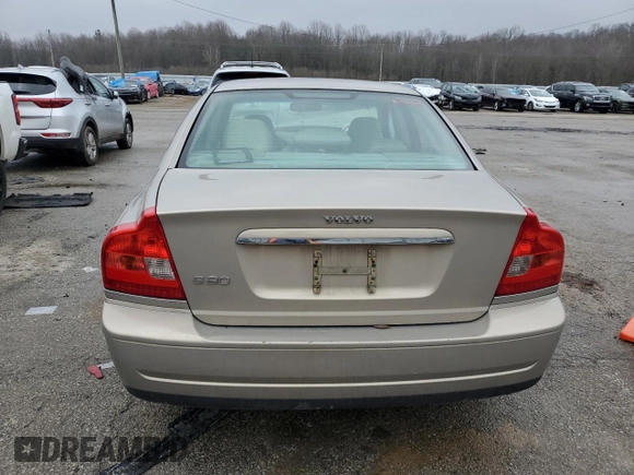 2005 Volvo S80 with VIN YV1TS592051407935, listed as a Copart auction lot 40319174 with 0 mi miles and Salvage Title. Bid and sale history available at carsss.com. Image 6.