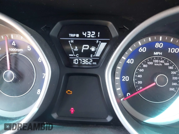 2016 Hyundai Elantra SE with VIN 5NPDH4AE2GH708811, listed as a IAAI auction lot 42773202 with 107,362 mi miles and . Bid and sale history available at DreamBid. Image 7.