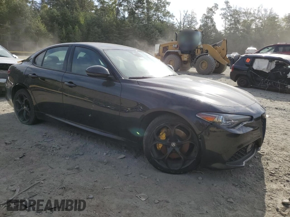 2019 Alfa Romeo Giulia Ti Sport with VIN ZARFANBN8K7605056, listed as a Copart auction lot 71777854 with 71,879 mi miles and Salvage Title. Bid and sale history available at carsss.com. Image 4.