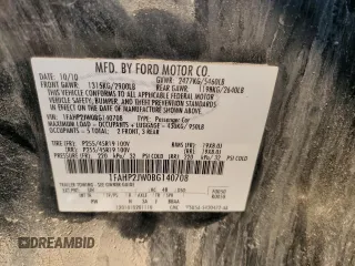 2011 Ford Taurus Limited with VIN 1FAHP2JW0BG140708, listed as a Copart auction lot 52157335 with 141,229 mi miles and Clean title. Bid and sale history available at DreamBid. Image 12.