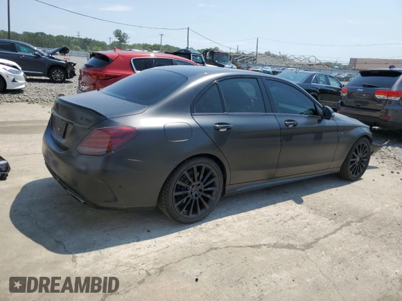 2017 Mercedes-Benz C 43 AMG with VIN 55SWF6EB7HU232029, listed as a Copart auction lot 59319684 with 86,479 mi miles and Salvage Title. Bid and sale history available at DreamBid. Image 3.