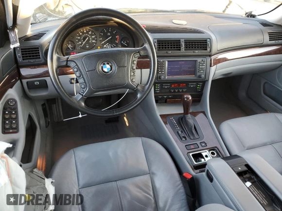 2001 BMW 7 Series 740iL with VIN WBAGH83451DP25363, listed as a Copart auction lot 88449105 with 153,265 mi miles and Salvage Title. Bid and sale history available at carsss.com. Image 8.