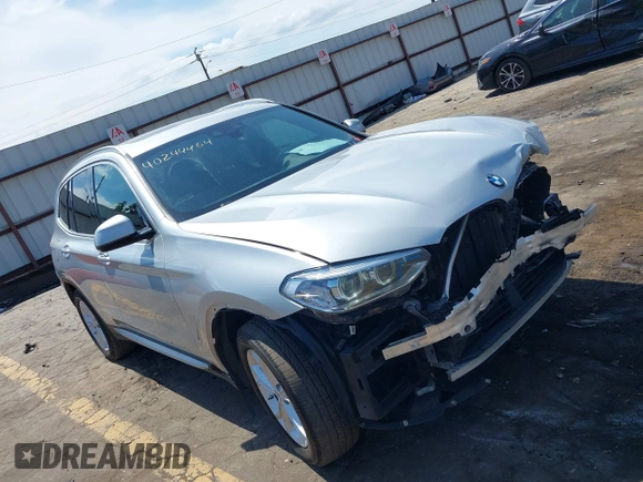 2020 BMW X3 sDrive30i with VIN 5UXTY3C05L9C73732, listed as a IAAI auction lot 40252791 with 77,176 mi miles. Bid and sale history available at carsss.com. Image 1.