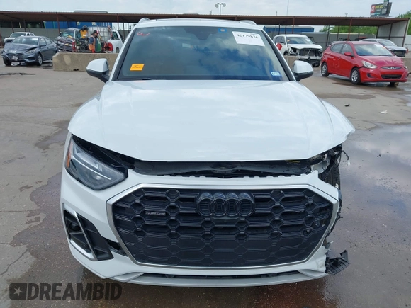 2023 Audi Q5 S line Premium Plus with VIN WA1EABFY3P2122520, listed as a IAAI auction lot 42179826 with 23,020 mi miles and . Bid and sale history available at DreamBid. Image 13.