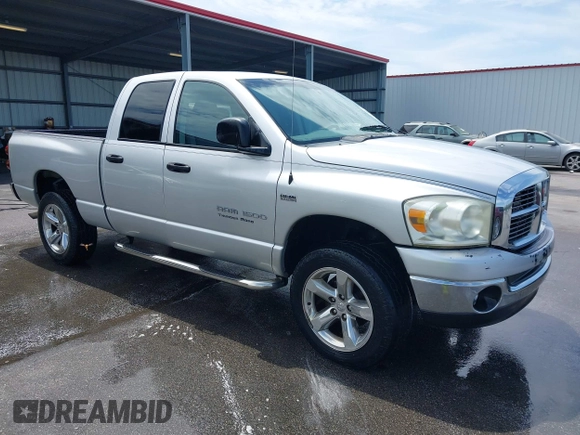 2007 Dodge 1500 SLT with VIN 1D7HU18257S191518, listed as a IAAI auction lot 42108231 with 163,756 mi miles. Bid and sale history available at carsss.com. Image 1.