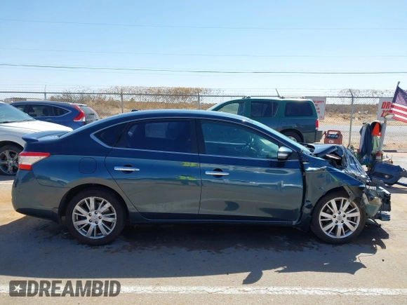 2015 Nissan Sentra S with VIN 3N1AB7AP8FY324463, listed as a IAAI auction lot 41738235 with 159,024 mi miles. Bid and sale history available at carsss.com. Image 14.