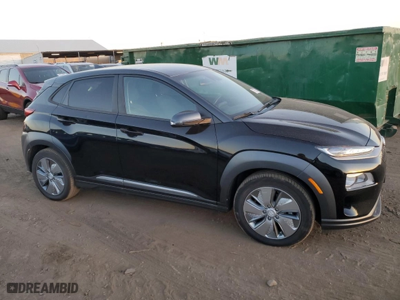 2021 Hyundai Kona Electric SEL with VIN KM8K23AG6MU100503, listed as a Copart auction lot 77675754 with 46,811 mi miles and Salvage Title. Bid and sale history available at carsss.com. Image 4.