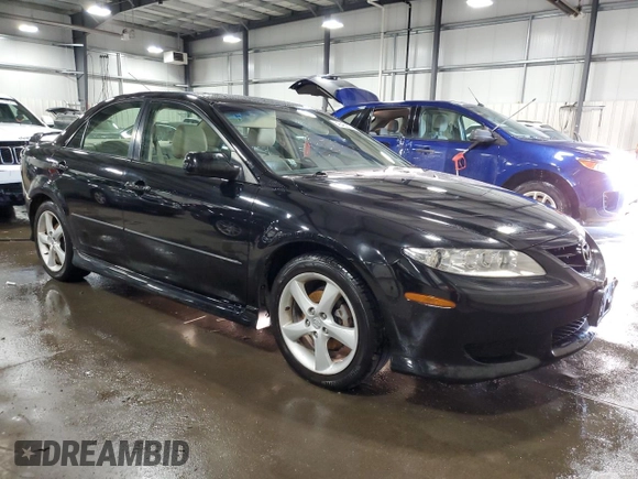 2005 Mazda 6 Sport with VIN 1YVHP80C655M24651, listed as a Copart auction lot 46460575 with 168,030 mi miles and Salvage Title. Bid and sale history available at DreamBid. Image 4.