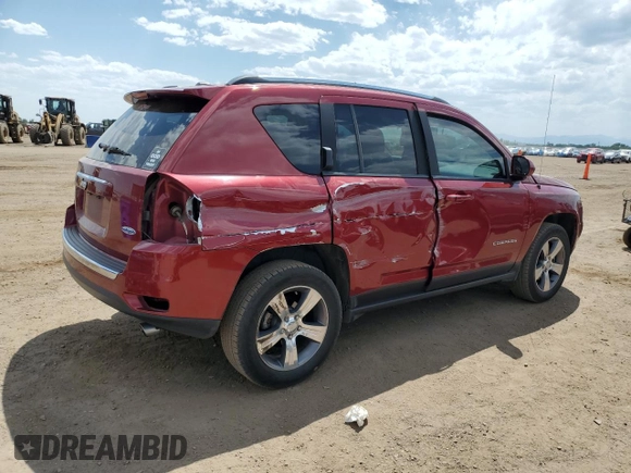 2016 Jeep Compass High Altitude z VIN 1C4NJDEB0GD709535, wystawiony jako Copart lot #61741985 z przebiegiem 80 924 mil mil oraz Szkoda całkowita • Salvage title. Historia ofert i sprzedaży dostępna na DreamBid. Obrazek 3.