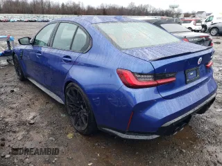 2023 BMW M3 with VIN WBS53AY05PFN27944, listed as a Copart auction lot 77215853 with 5,056 mi miles. Bid and sale history available at carsss.com. Image 2.