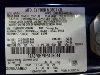 2015 Ford Fusion SE with VIN 1FA6P0H79F5108044, listed as a Copart auction lot 59344295 with 54,833 mi miles and Salvage title. Bid and sale history available at DreamBid. Image 12.