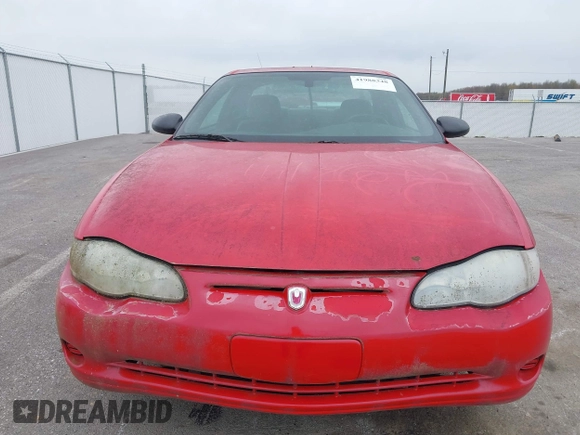 2005 Chevrolet Monte Carlo LS with VIN 2G1WW12E959167244, listed as a IAAI auction lot 41988348 with 1 mi miles. Bid and sale history available at carsss.com. Image 6.