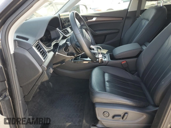 2021 Audi Q5 Premium Plus with VIN WA1BAAFY7M2118933, listed as a Copart auction lot 57853415 with 58,112 mi miles and Salvage title. Bid and sale history available at DreamBid. Image 8.