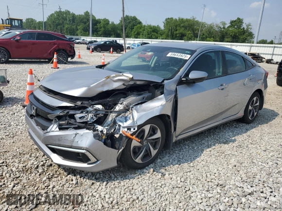 2021 Honda Civic LX with VIN 19XFC2F66ME001627, listed as a Copart auction lot 59653925 with 48,468 mi miles and Salvage title. Bid and sale history available at DreamBid. Image 1.