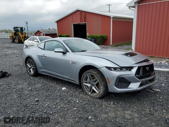 2024 Ford Mustang GT with VIN 1FA6P8CFXR5435098, listed as a Copart auction lot 55270825 with Not Provided miles and Salvage Title. Bid and sale history available at DreamBid. Image 4.