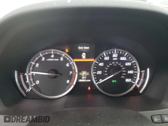 2014 Acura MDX Advance with VIN 5FRYD3H88EB019163, listed as a Copart auction lot 43661515 with 188,065 mi miles and Salvage title. Bid and sale history available at DreamBid. Image 9.