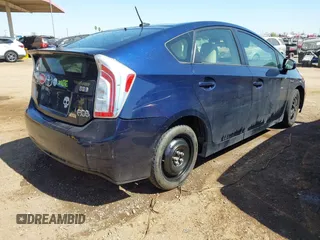 2013 Toyota Prius One with VIN JTDKN3DU1D0350459, listed as a IAAI auction lot 41982187 with 267,002 mi miles. Bid and sale history available at carsss.com. Image 4.