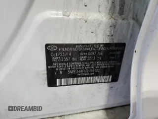 2015 Hyundai Sonata Sport with VIN 5NPE34AF1FH116102, listed as a Copart auction lot 58657855 with 111,726 mi miles and Salvage title. Bid and sale history available at DreamBid. Image 13.