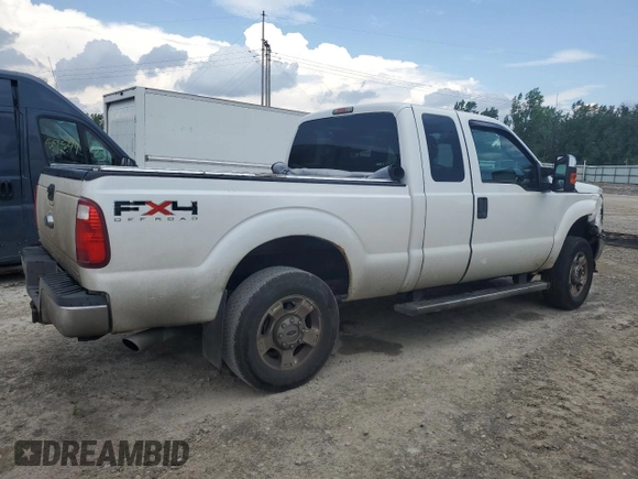 2011 Ford F-250 XL with VIN 1FT7X2B66BEC41526, listed as a Copart auction lot 63617455 with 197,068 mi miles and Salvage title. Bid and sale history available at DreamBid. Image 3.