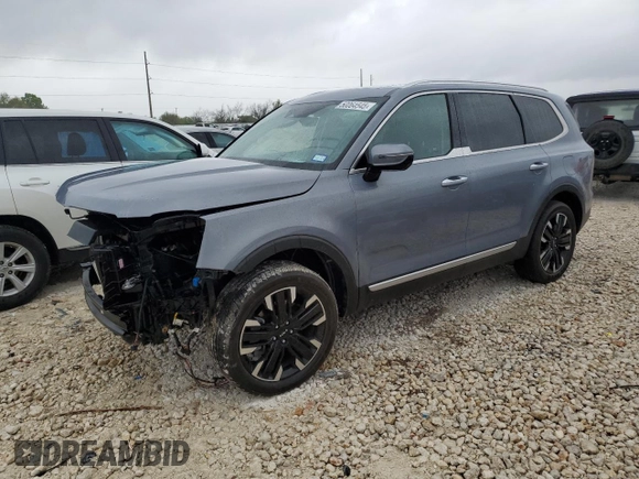 2023 Kia Telluride SX Prestige X-Pro with VIN 5XYP5DGCXPG358461, listed as a Copart auction lot 50064545 with 25,516 mi miles and Salvage title. Bid and sale history available at DreamBid. Image 1.