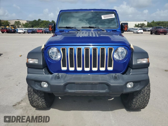 2020 Jeep Wrangler Unlimited Sport S with VIN 1C4HJXDG5LW174535, listed as a Copart auction lot 60888885 with 64,824 mi miles and Salvage title. Bid and sale history available at DreamBid. Image 5.