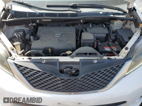 2015 Toyota Sienna SE with VIN 5TDXK3DC7FS601720, listed as a Copart auction lot 59959325 with 262,419 mi miles and Salvage title. Bid and sale history available at DreamBid. Image 12.