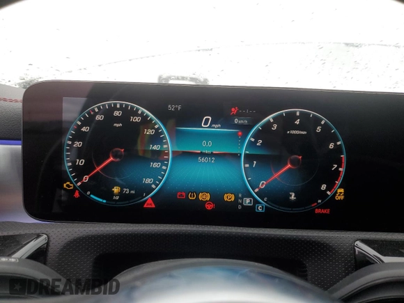 2021 Mercedes-Benz CLA with VIN W1K5J5BBXMN153188, listed as a Copart auction lot 81859544 with 56,012 mi miles and Salvage Title. Bid and sale history available at carsss.com. Image 9.