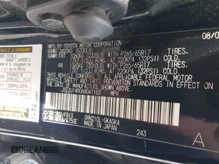 2006 Toyota 4Runner SR5 with VIN JTEZU14R068041163, listed as a IAAI auction lot 42062193 with 186,723 mi miles and . Bid and sale history available at DreamBid. Image 9.