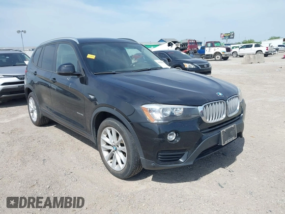 2015 BMW X3 sDrive28i with VIN 5UXWZ7C51F0M82937, listed as a IAAI auction lot 42028655 with 122,969 mi miles and . Bid and sale history available at DreamBid. Image 1.