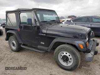 1998 Jeep Wrangler SE with VIN 1J4FY29P2WP776252, listed as a Copart auction lot 46415865 with 96,215 mi miles and Salvage Title. Bid and sale history available at carsss.com. Image 4.