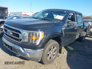 2021 Ford F-150 XL with VIN 1FTEW1EP9MFC67009, listed as a IAAI auction lot 41895221 with 55,417 mi miles. Bid and sale history available at carsss.com. Image 2.