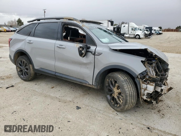 2022 Kia Sorento X-Line SX Prestige with VIN 5XYRKDLF2NG133529, listed as a Copart auction lot 48135025 with 35,674 mi miles and Salvage title. Bid and sale history available at DreamBid. Image 4.