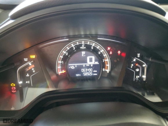 2019 Honda CR-V LX with VIN 2HKRW5H33KH419323, listed as a Copart auction lot 52988675 with 63,490 mi miles and Salvage Title. Bid and sale history available at carsss.com. Image 9.