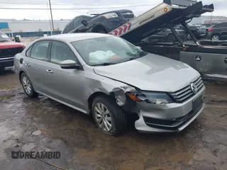 2013 Volkswagen Passat S with VIN 1VWAP7A32DC070828, listed as a IAAI auction lot 41728624 with 154,678 mi miles and . Bid and sale history available at DreamBid. Image 1.