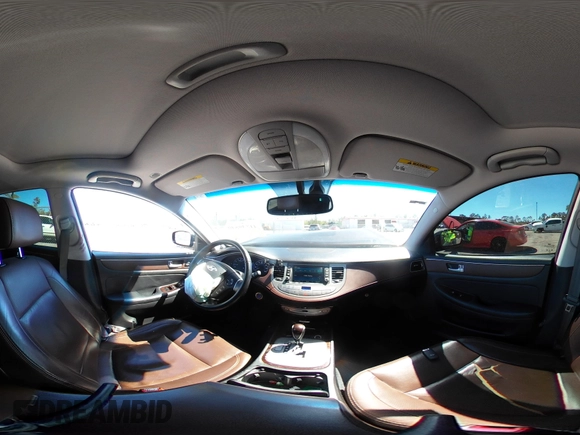 2013 Hyundai Genesis 3.8L with VIN KMHGC4DD7DU256396, listed as a IAAI auction lot 41839540 with 90,105 mi miles. Bid and sale history available at carsss.com. Image 19.