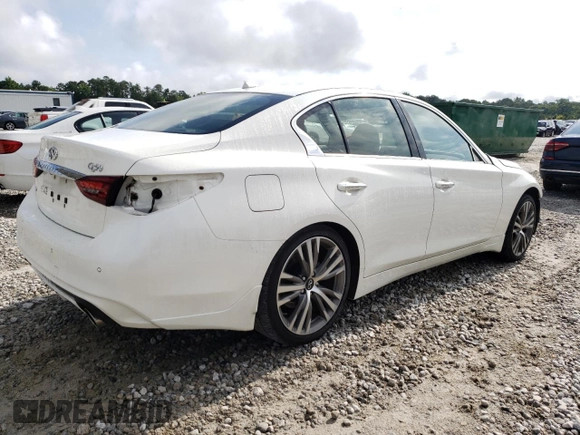 2022 Infiniti Q50 Sensory with VIN JN1EV7CR6NM341660, listed as a Copart auction lot 59622755 with 32,466 mi miles and Salvage title. Bid and sale history available at DreamBid. Image 3.