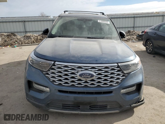 2020 Ford Explorer Platinum with VIN 1FM5K8HC0LGB52526, listed as a Copart auction lot 41888935 with 92,386 mi miles and Salvage Title. Bid and sale history available at carsss.com. Image 5.