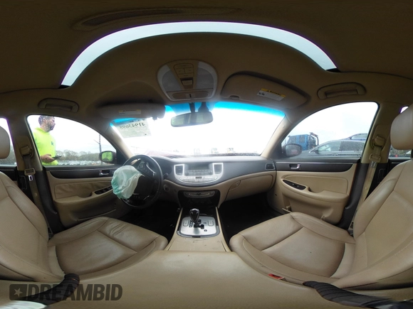 2009 Hyundai Genesis with VIN KMHGC46E49U017983, listed as a IAAI auction lot 41943695 with 106,832 mi miles. Bid and sale history available at carsss.com. Image 19.