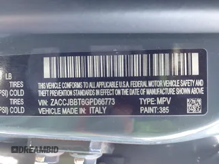 2016 Jeep Renegade Latitude with VIN ZACCJBBT6GPD66773, listed as a IAAI auction lot 41946572 with 156,505 mi miles. Bid and sale history available at carsss.com. Image 9.