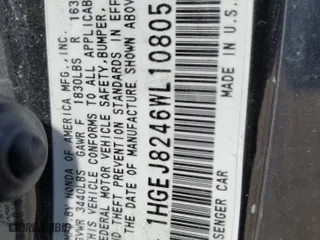 1998 Honda Civic EX with VIN 1HGEJ8246WL108052, listed as a Copart auction lot 42208175 with 281,304 mi miles and Salvage Title. Bid and sale history available at carsss.com. Image 13.