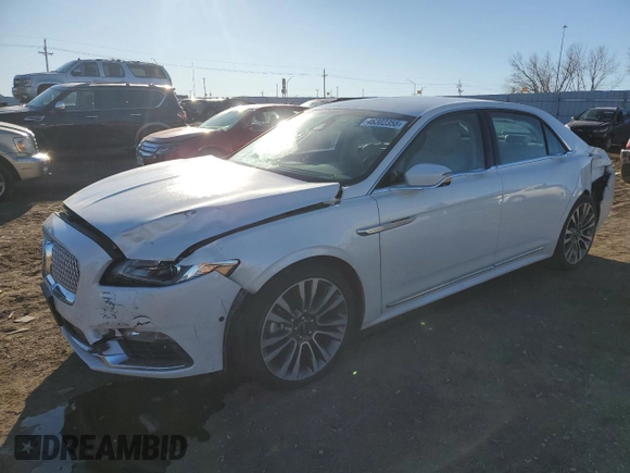 2017 Lincoln Continental Select with VIN 1LN6L9SP2H5623940, listed as a Copart auction lot 46302355 with 68,263 mi miles and Salvage title. Bid and sale history available at DreamBid. Image 1.
