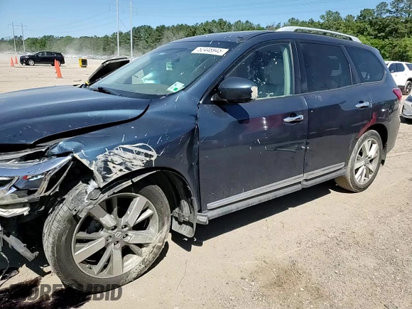 2014 Nissan Pathfinder Platinum with VIN 5N1AR2MM9EC662373, listed as a Copart auction lot 52448945 with 170,489 mi miles and Salvage Title. Bid and sale history available at carsss.com. Image 12.